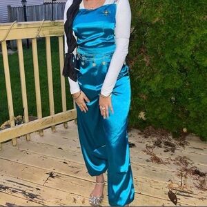 Teal Satin 2 piece set